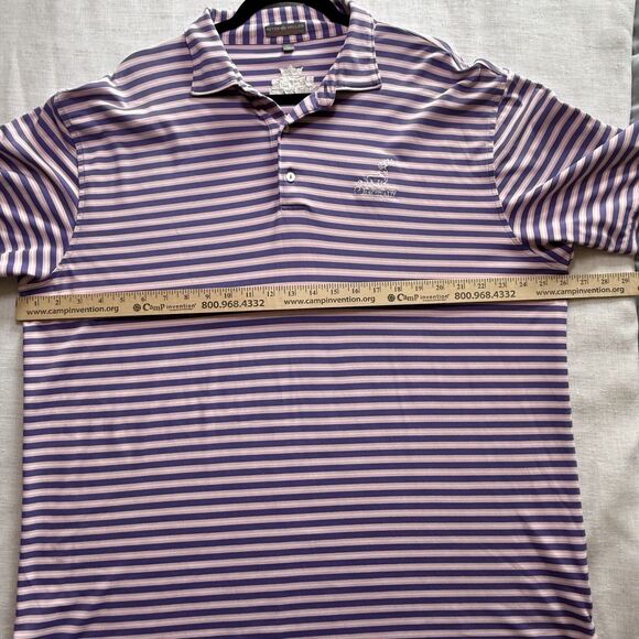 Peter Millar Shirt Mens XL Polo Golf Short Sleeve Summer Comfort Pink/Purple - Picture 8 of 9